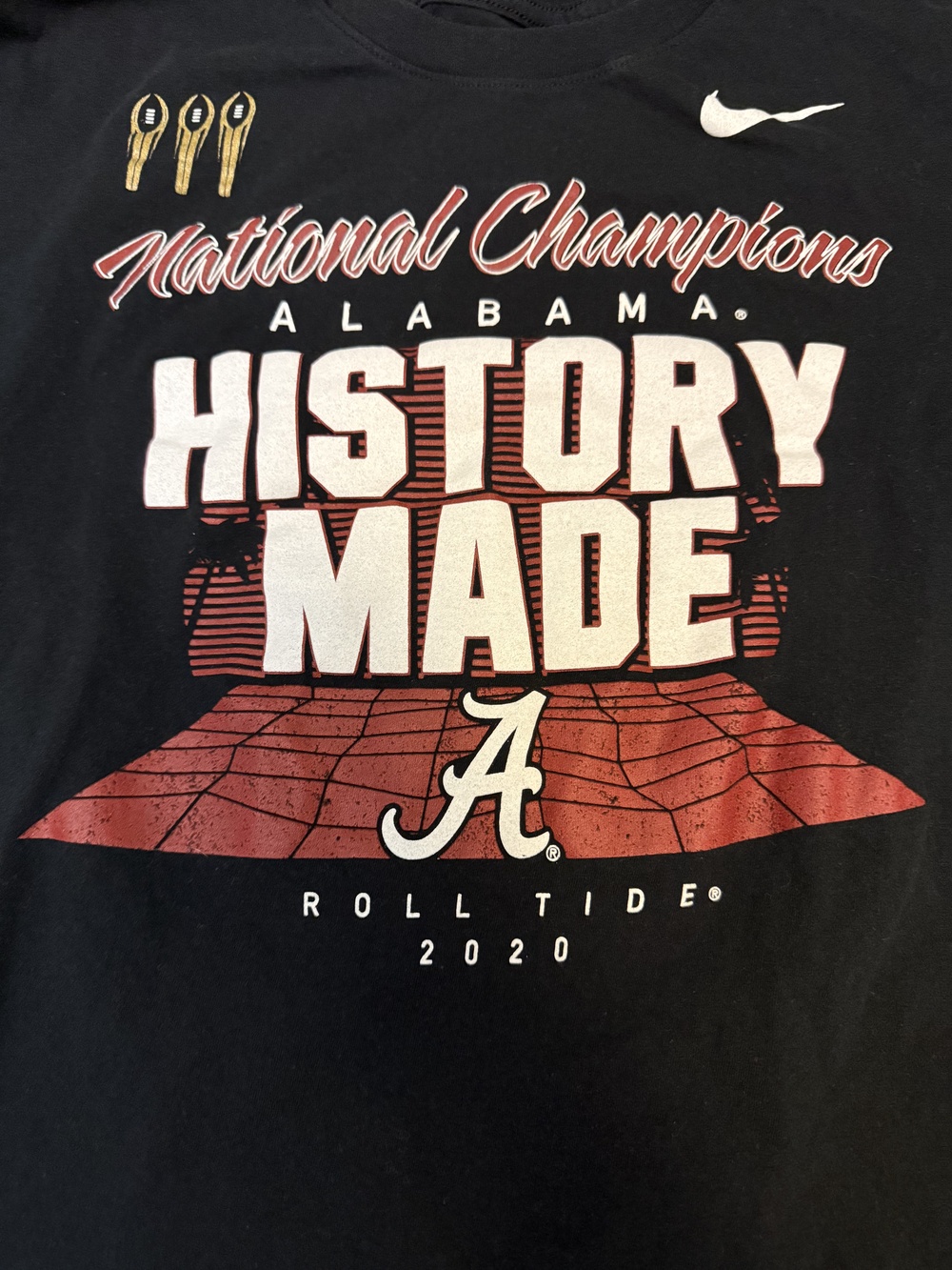 Alabama Crimson Tide Shirt Mens Small NCAA Football National Champions Nike
